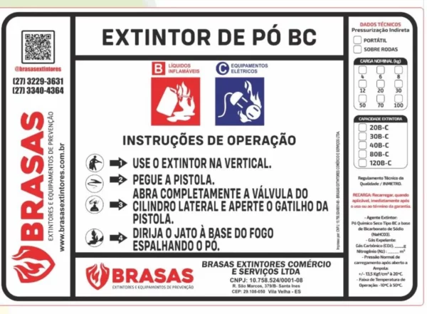 Extintor PQS 6KG 20BC - Imagem 2