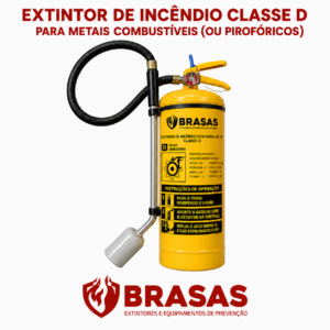 Extintor de incêndio classe D para metais combustíveis (Ou pirofóricos)