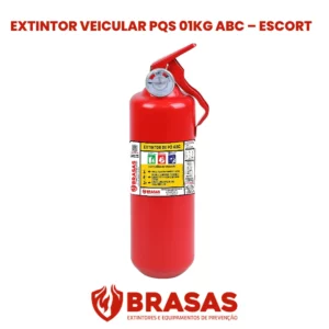 Extintor Veicular PQS 01KG ABC - ESCORT