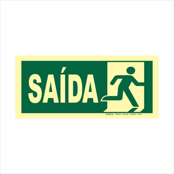 S14D - Placa Saída Boneco á Direita